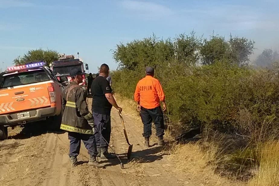 Los incendios de Guardia Mitre y Conesa se encuentran parcialmente controlados