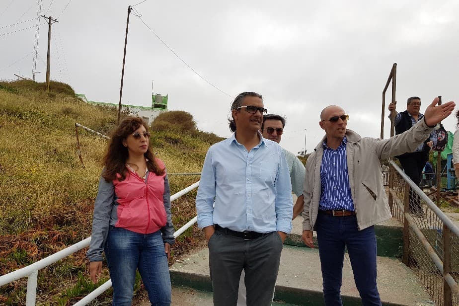 Los ministros Carreras y Valeri verificaron las obras que se realizan en El Espigón, Playa Bonita, y La Lobería