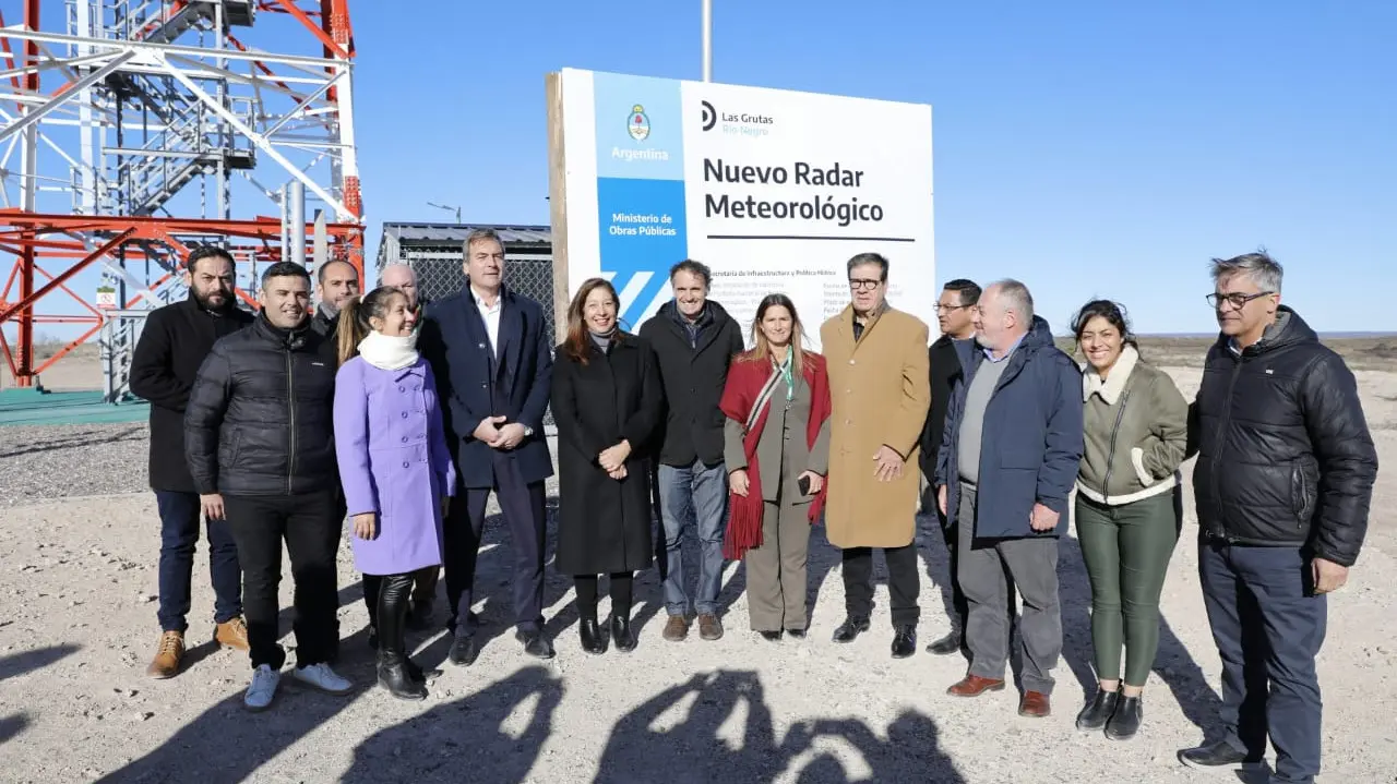 Inauguraron en Las Grutas el primer radar meteorológico construido en INVAP