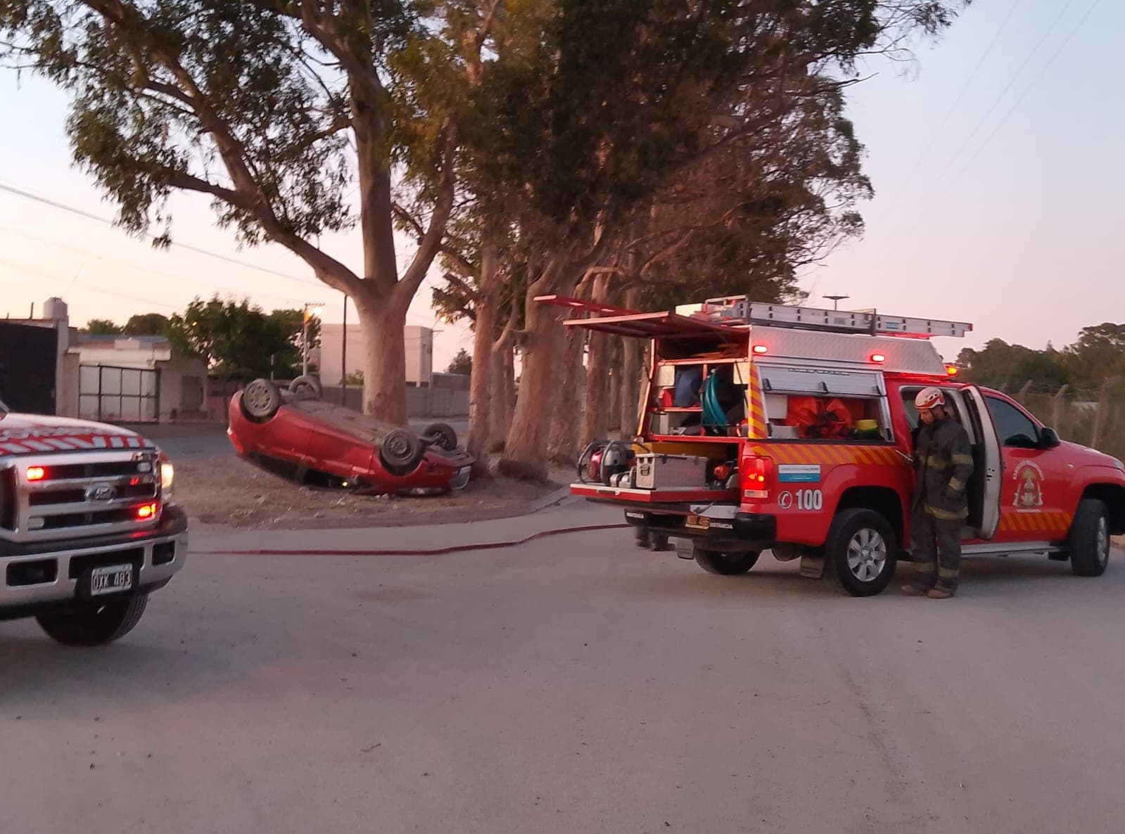 Se registraron dos accidentes en pocos minutos durante la madrugada en Patagones
