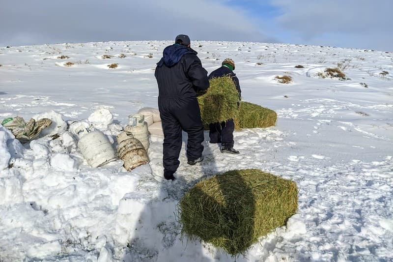 La nieve no les impide asistir a los pobladores