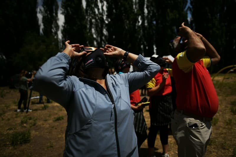Carreras observó el eclipse total de Sol en Ramos Mexía
