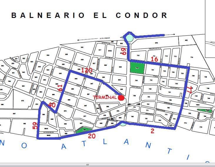 Cambia el recorrido del servicio de colectivo en el balneario El Cóndor
