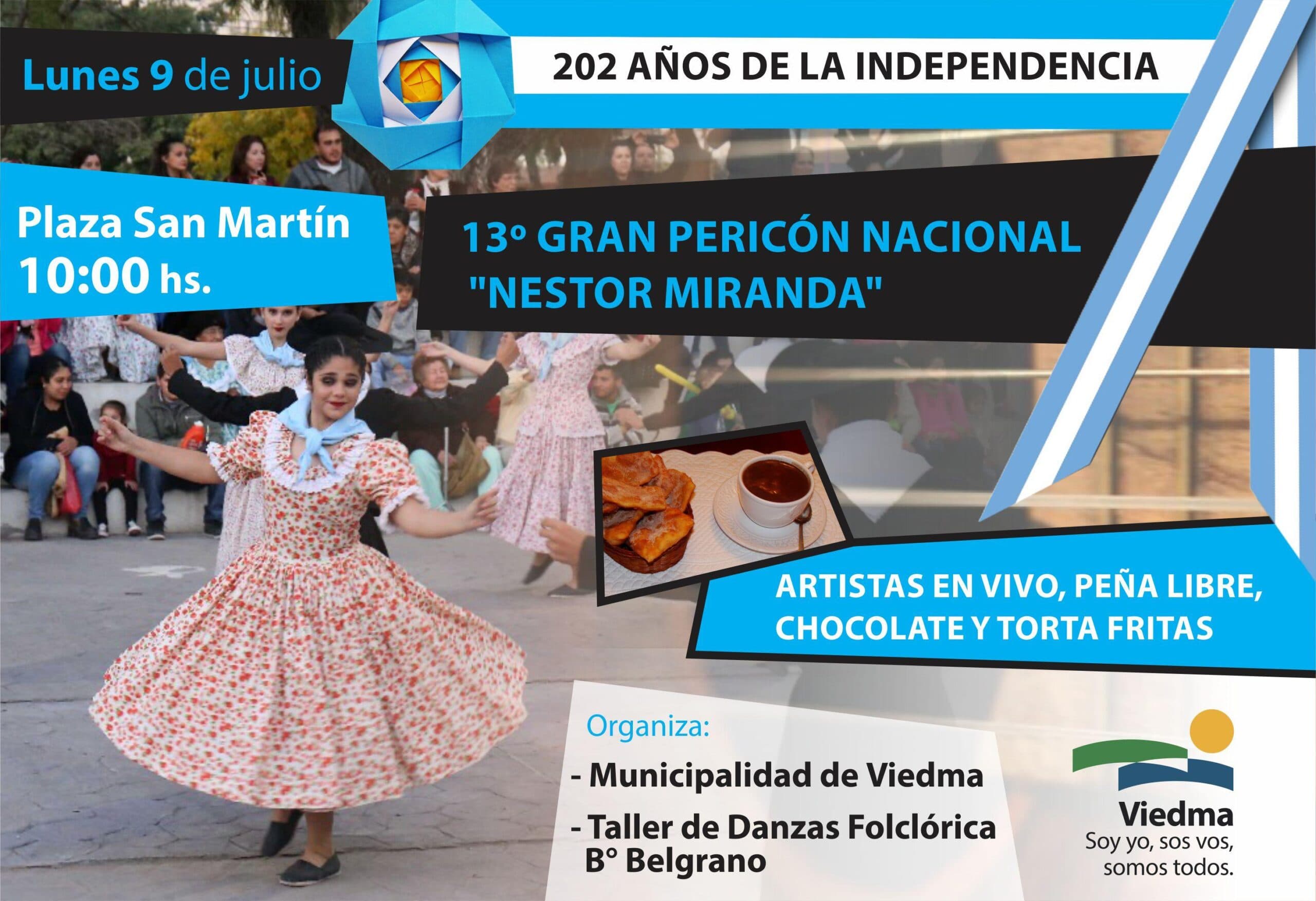 Se realiza el gran Pericón Nacional “Néstor Miranda» por el Día de la Independencia