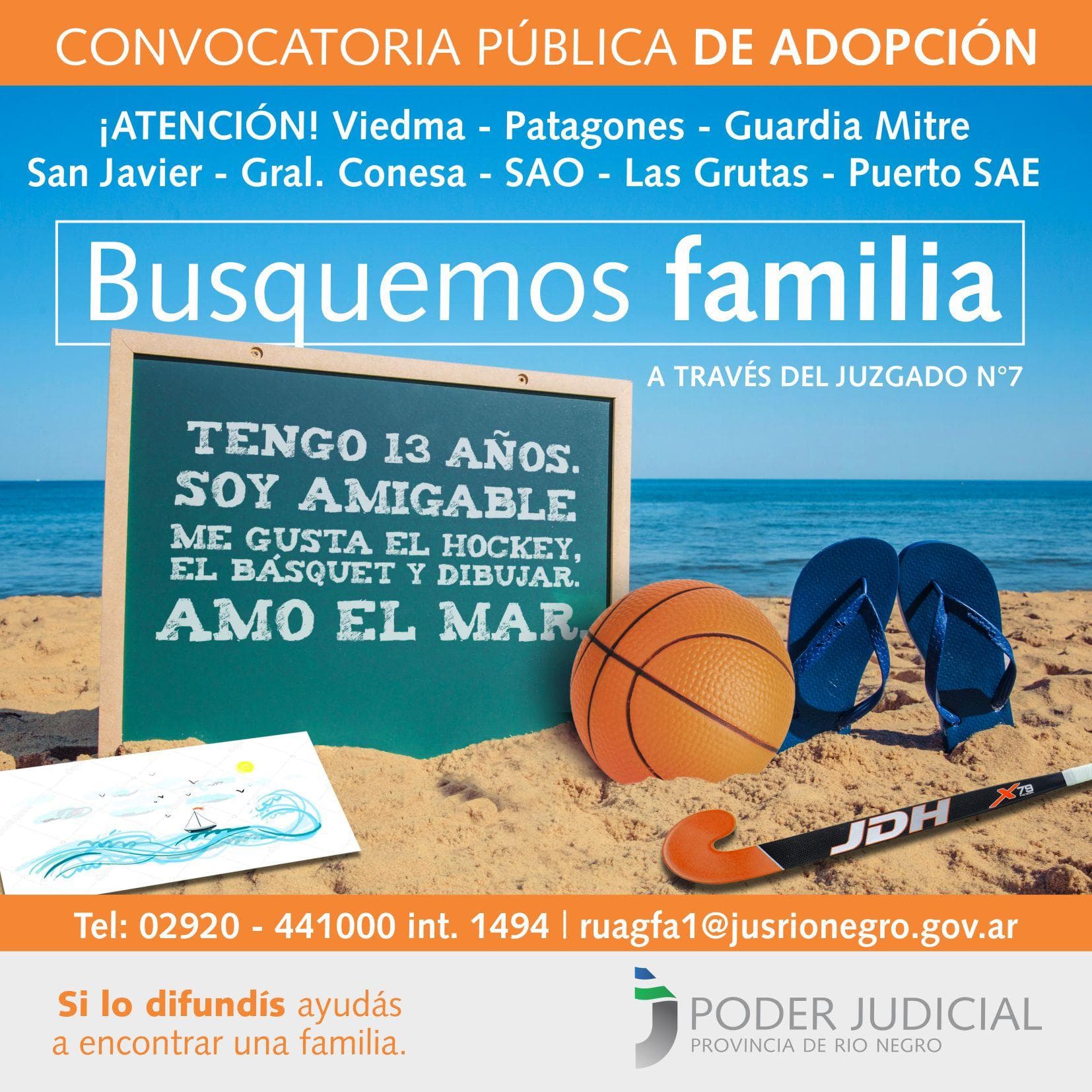 Convocan a personas que deseen adoptar a un adolescente de 13 años
