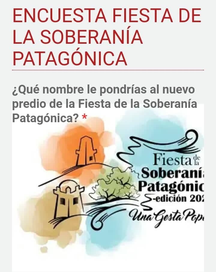 Realizan una encuesta para definir el nombre del predio de la Fiesta de la Soberanía Patagónica