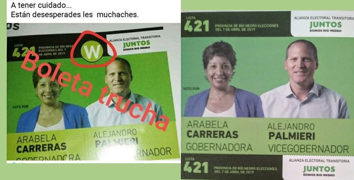 Juntos denunció la circulación de boletas truchas