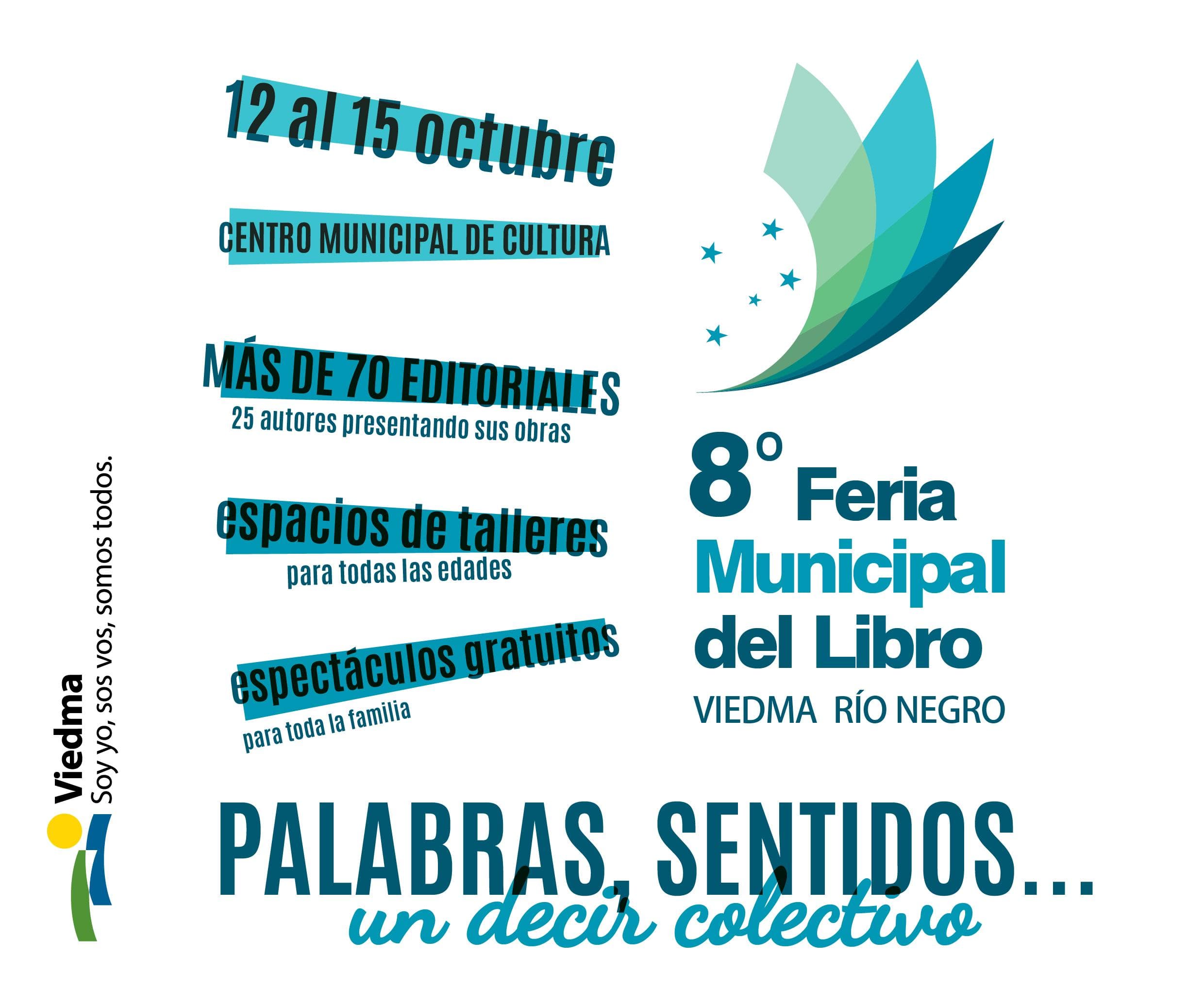 Del 12 al 15 de octubre se realizará la «8va Feria Municipal del Libro»
