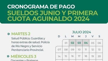 Sueldos y aguinaldos se pagan juntos a los estatales en Rio Negro