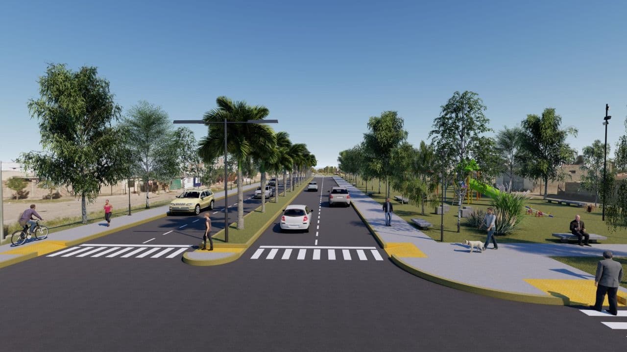 Proyecto de refuncionalización de la Avenida Perón en cuatro carriles