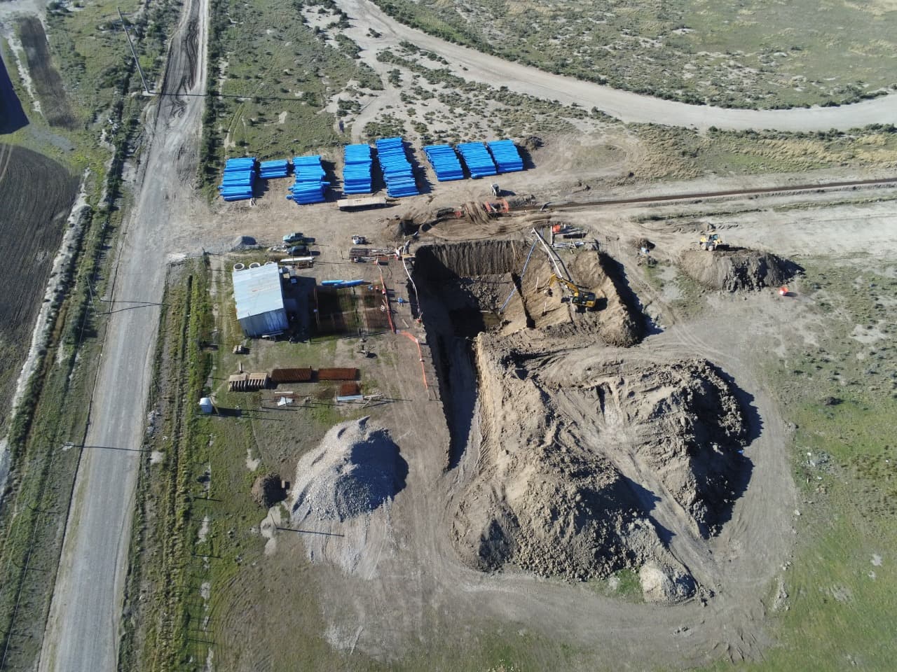 Ya se puede ver la gran dimesión que tiene la construcción de la nueva Planta de Líquidos Cloacales
