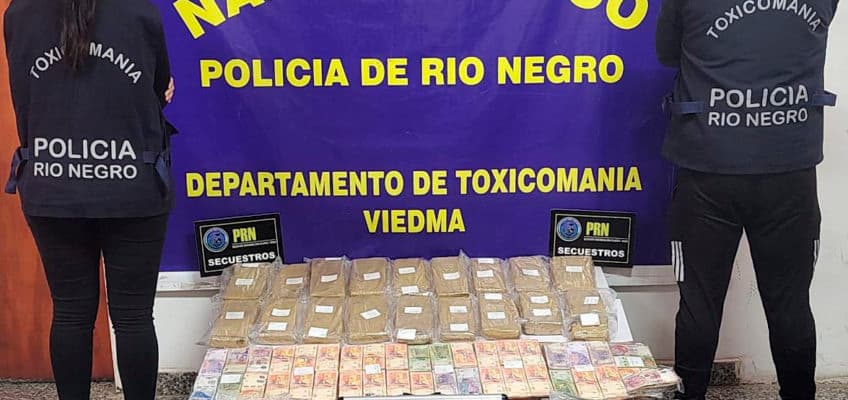 La Policía secuestró más de 24 kilos de marihuana en la Capital rionegrina