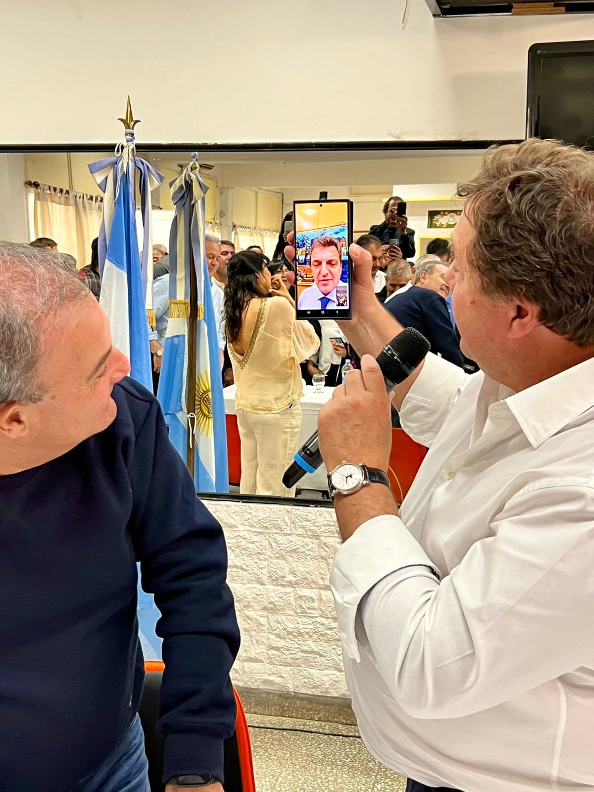 Massa por video llamada agradeció a Juntos Somos Rio Negro el apoyó para la elección del 19 de noviembre