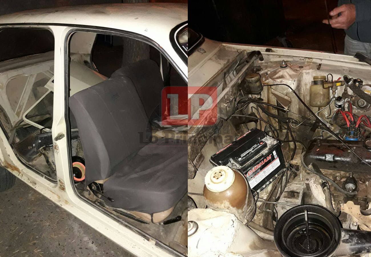 Encontraron desarmado el auto robado durante el fin de semana