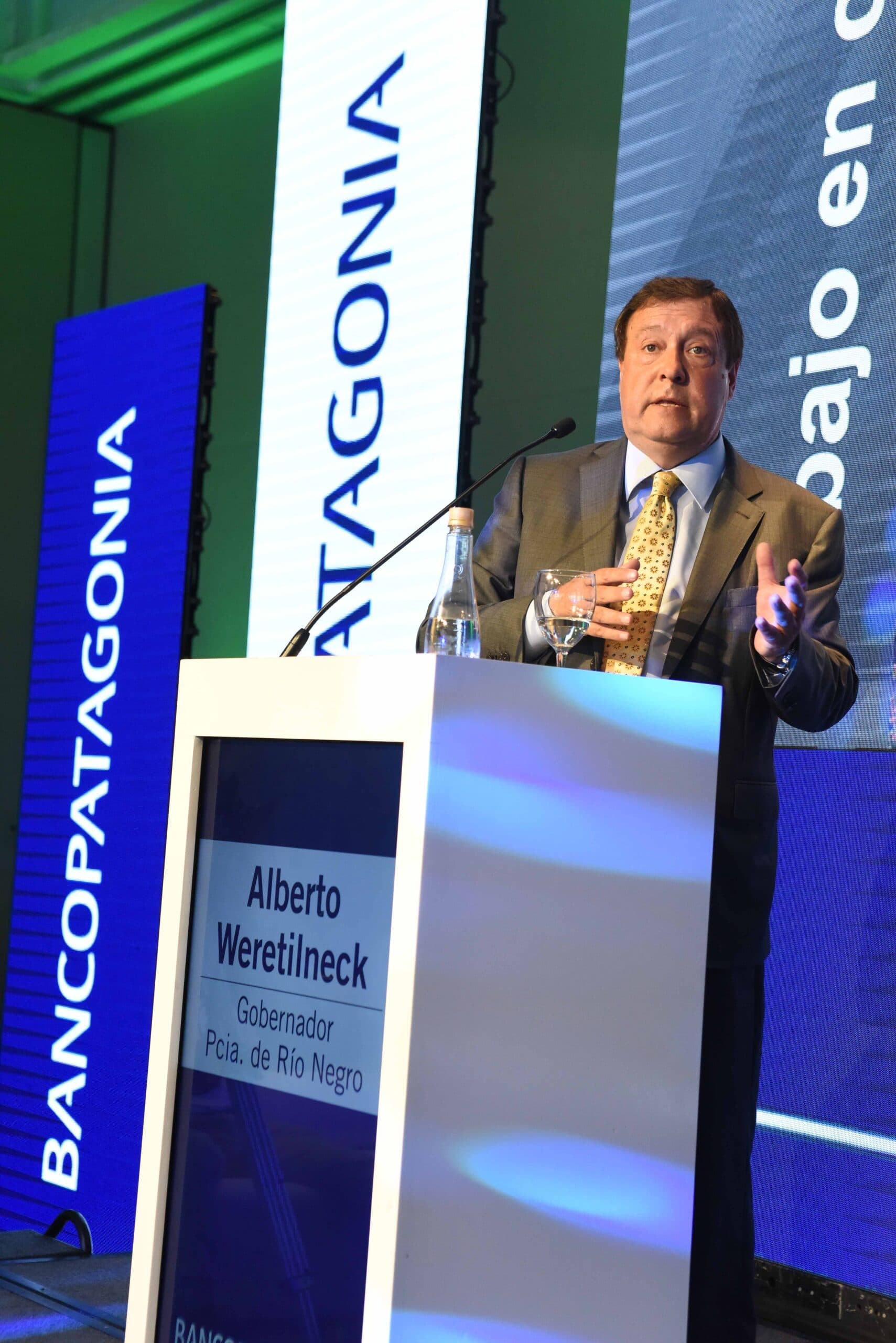 Weretilneck disertó en el 6º Encuentro de Gerentes del Banco Patagonia