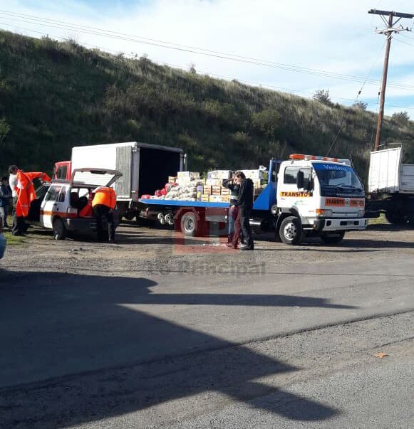 Decomisan varios alimentos en el puesto caminero del puente Ferrocarretero